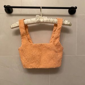 Free People Crinkled Bathing Suit Top